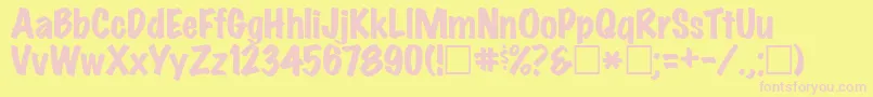 More about MarkerFeltWidePlain Font MarkerFeltWidePlain Font – Pink Fonts on Yellow Background
