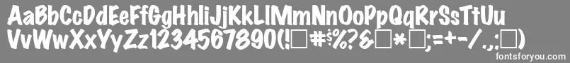 MarkerFeltWidePlain Font – White Fonts on Gray Background