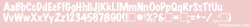 フォントMarkerFeltWidePlain – ピンクの背景に白い文字