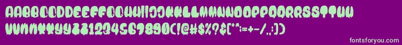 Blood Bold Drip Font – Green Fonts on Purple Background