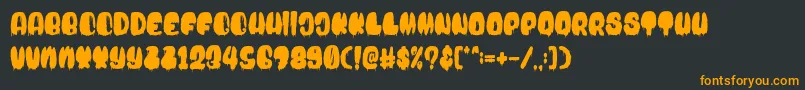 Blood Bold Drip Font – Orange Fonts on Black Background