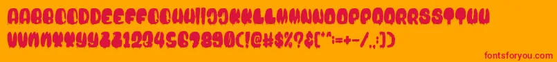 Blood Bold Drip Font – Red Fonts on Orange Background