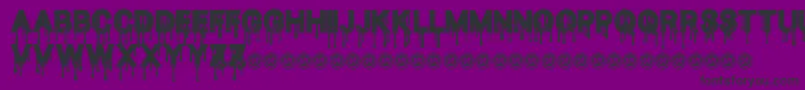 フォントBlood Thirst – 紫の背景に黒い文字