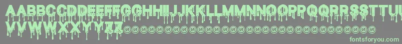 Blood Thirst Font – Green Fonts on Gray Background