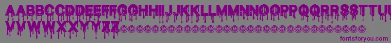 Шрифт Blood Thirst – фиолетовые шрифты на сером фоне