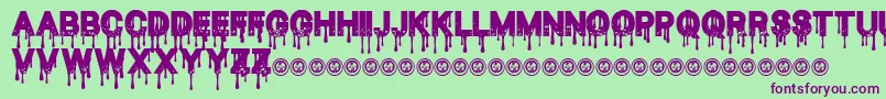 Blood Thirst Font – Purple Fonts on Green Background