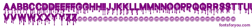 Blood Thirst Font – Purple Fonts on White Background