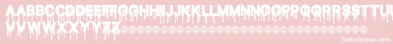 Blood Thirst Font – White Fonts on Pink Background