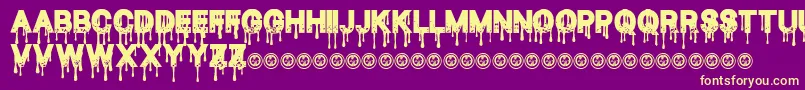 Blood Thirst Font – Yellow Fonts on Purple Background