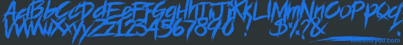 BLOODSEEKER   DEMO Font – Blue Fonts on Black Background