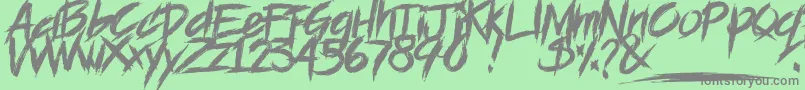 Más sobre la fuente BLOODSEEKER DEMO fuente BLOODSEEKER DEMO – Fuentes Grises Sobre Fondo Verde