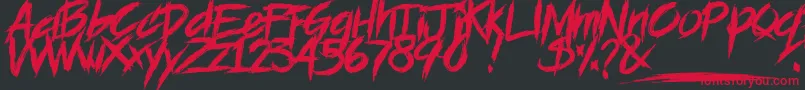 BLOODSEEKER   DEMO Font – Red Fonts on Black Background