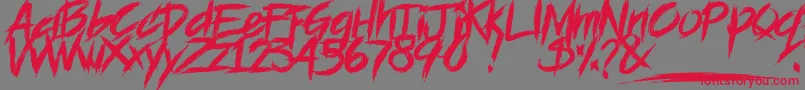 BLOODSEEKER   DEMO Font – Red Fonts on Gray Background