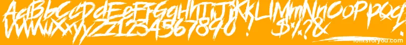 fuente BLOODSEEKER   DEMO – Fuentes Blancas Sobre Fondo Naranja