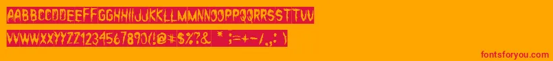 Bloody Winter Font – Red Fonts on Orange Background