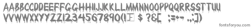 BLOODY Font – Gray Fonts on White Background