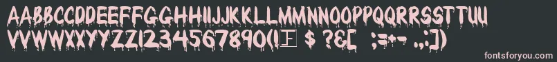 BLOODY Font – Pink Fonts on Black Background