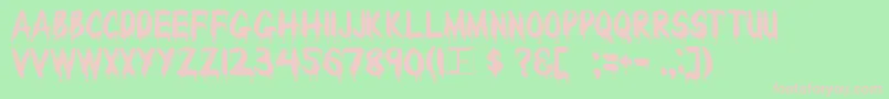 BLOODY Font – Pink Fonts on Green Background