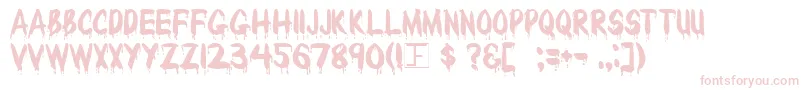 BLOODY Font – Pink Fonts on White Background