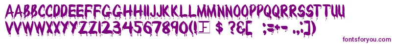 BLOODY Font – Purple Fonts on White Background