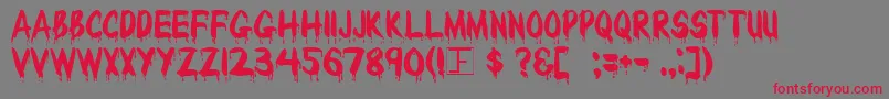 BLOODY Font – Red Fonts on Gray Background