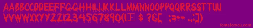 BLOODY Font – Red Fonts on Purple Background