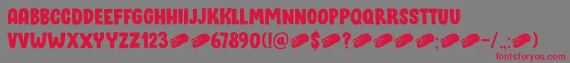 Bloomer DEMO Font – Red Fonts on Gray Background