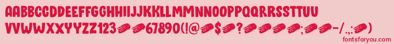 Bloomer DEMO Font – Red Fonts on Pink Background