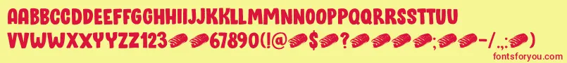 Bloomer DEMO Font – Red Fonts on Yellow Background