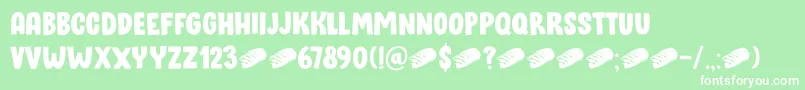 Bloomer DEMO Font – White Fonts on Green Background