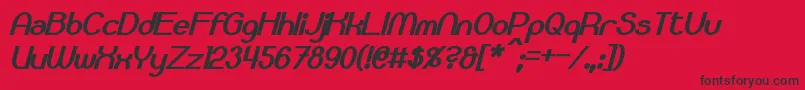 Bloomingworth Bold Italic Font – Black Fonts on Red Background