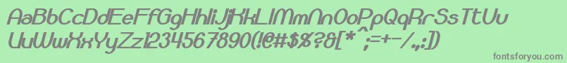 Police Bloomingworth Bold Italic – polices grises sur fond vert