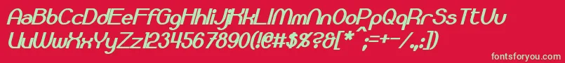 Bloomingworth Bold Italic Font – Green Fonts on Red Background