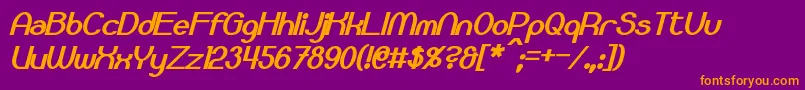 Bloomingworth Bold Italic Font – Orange Fonts on Purple Background