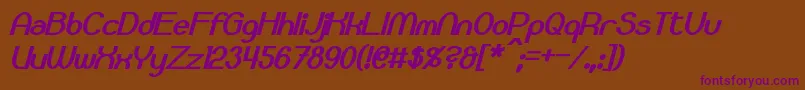 Шрифт Bloomingworth Bold Italic – фиолетовые шрифты на коричневом фоне