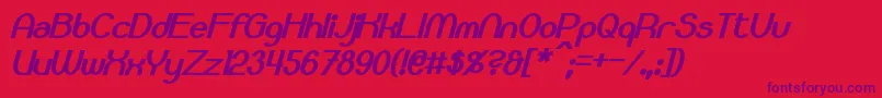 Fonte Bloomingworth Bold Italic – fontes roxas em um fundo vermelho