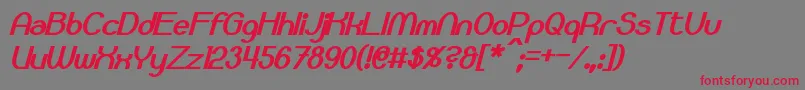 Bloomingworth Bold Italic-Schriftart – Rote Schriften auf grauem Hintergrund