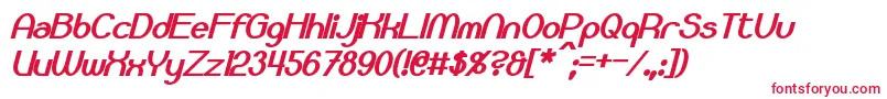 Bloomingworth Bold Italic-Schriftart – Rote Schriften auf weißem Hintergrund