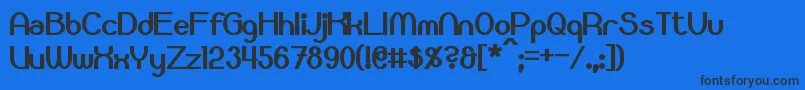 Bloomingworth Bold Font – Black Fonts on Blue Background