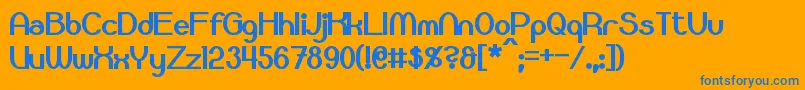 Bloomingworth Bold Font – Blue Fonts on Orange Background