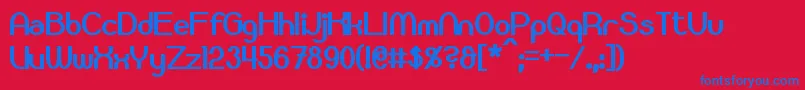 Шрифт Bloomingworth Bold – синие шрифты на красном фоне
