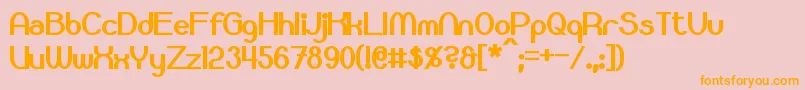 Bloomingworth Bold Font – Orange Fonts on Pink Background