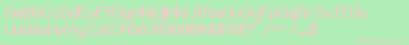 フォントBloomingworth Bold – 緑の背景にピンクのフォント