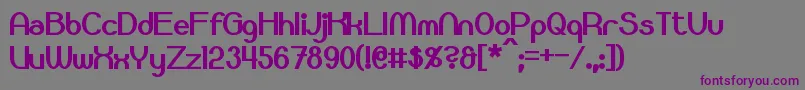 Шрифт Bloomingworth Bold – фиолетовые шрифты на сером фоне