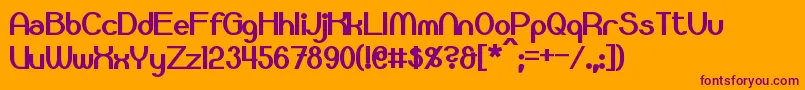 フォントBloomingworth Bold – オレンジの背景に紫のフォント
