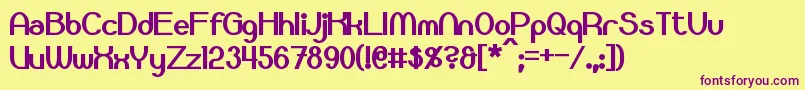 Bloomingworth Bold-Schriftart – Violette Schriften auf gelbem Hintergrund