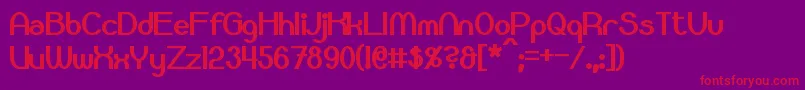 Bloomingworth Bold-Schriftart – Rote Schriften auf violettem Hintergrund