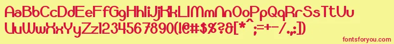 Шрифт Bloomingworth Bold – красные шрифты на жёлтом фоне