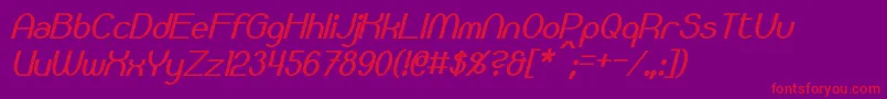 Bloomingworth Italic-Schriftart – Rote Schriften auf violettem Hintergrund