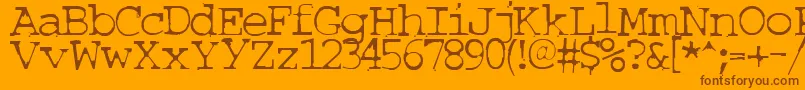 Couriertxt Font – Brown Fonts on Orange Background